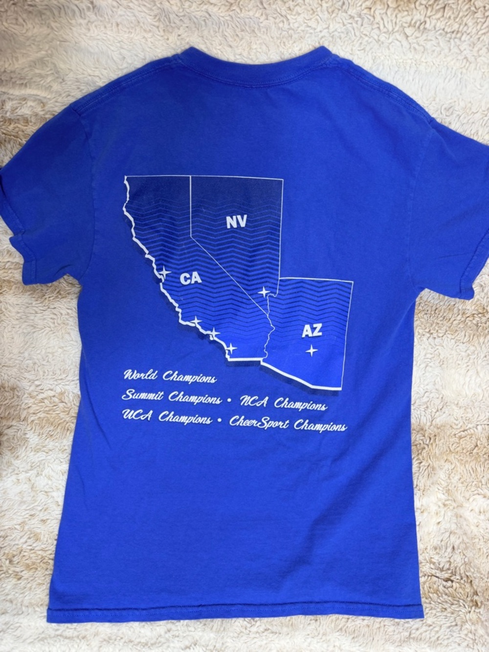 Cali All Stars practice shirt. Royal Blue Graphic Tee - Picture 2 of 3
